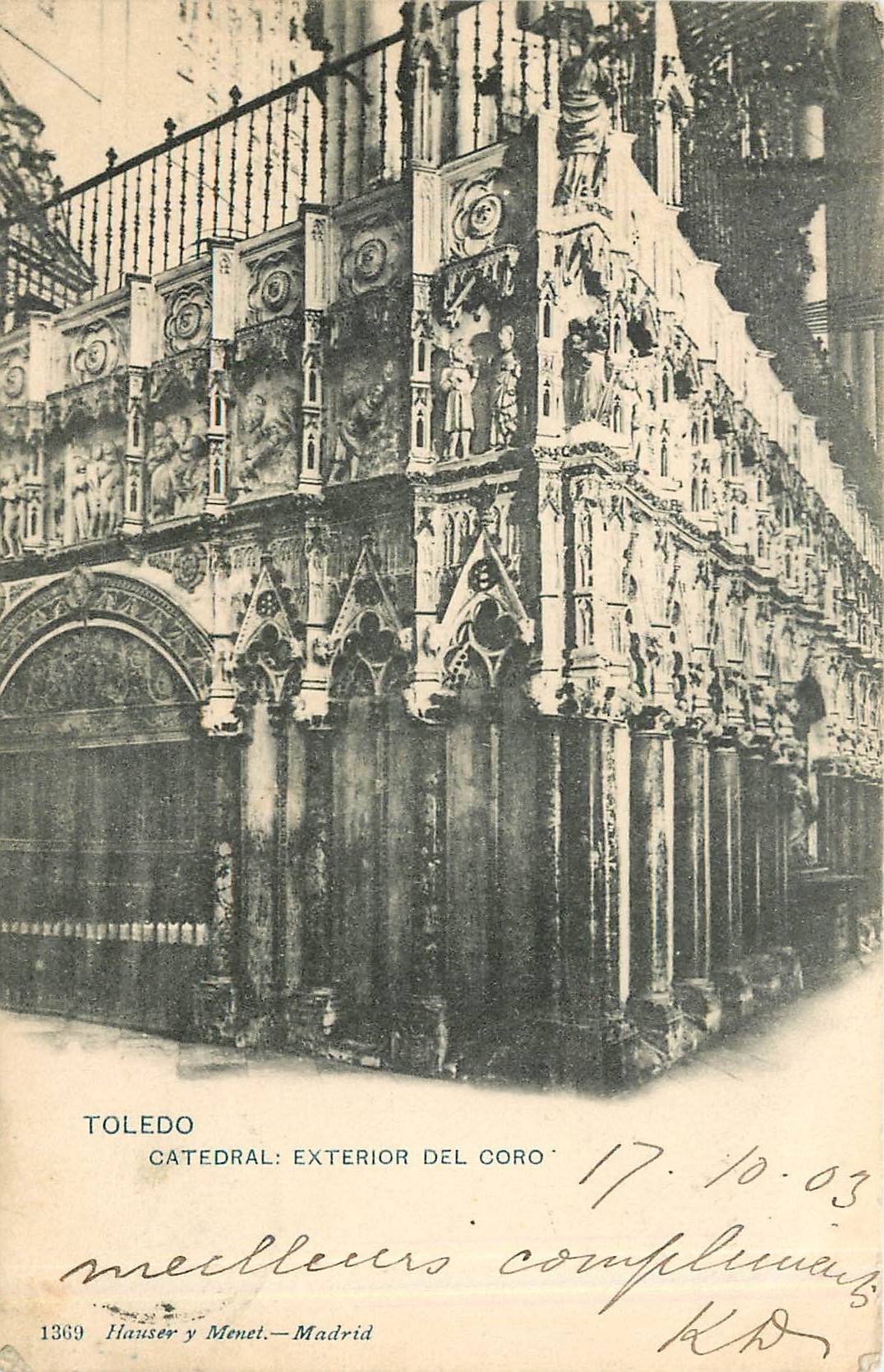 CPA TOLEDO-CATEDRAL EXTERIOR DEL CORO