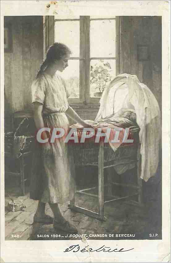 CPA SALON J.BOQUET CHANSON DE BERCEAU