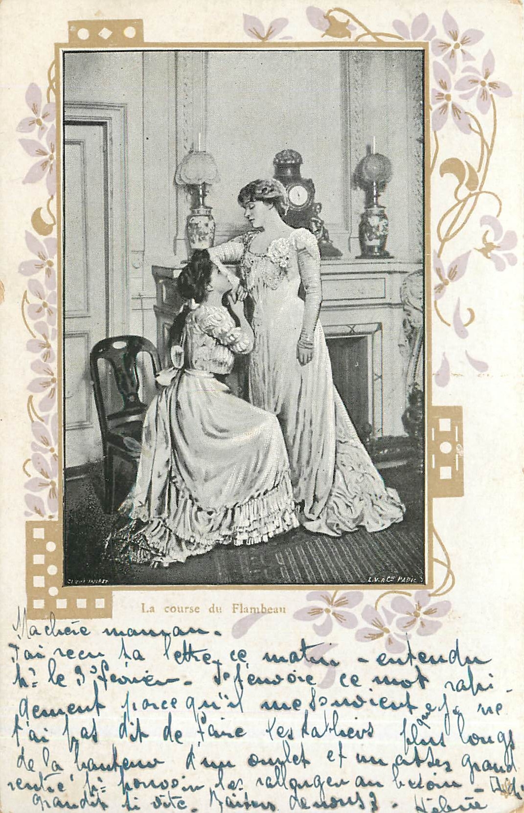 La course du Flambeau — scène de théâtre — L. V. A. C. Paris