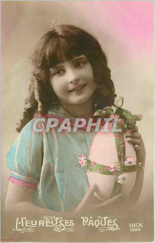 CPA JOYEUSES Pâques Enfant