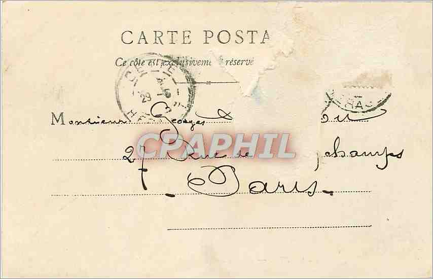 CPA CETTE-Grosse mer au Fort St Pierre — Back