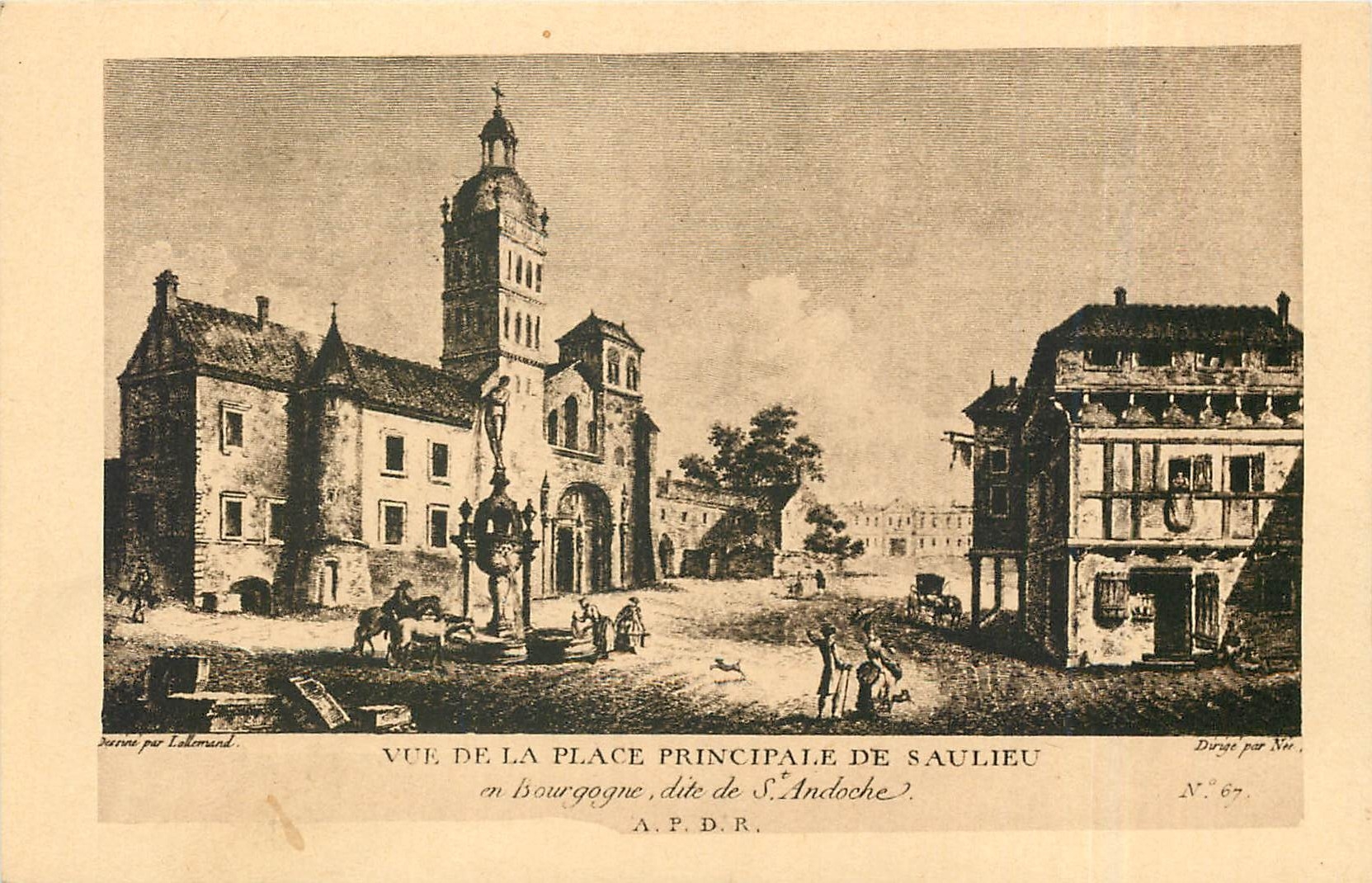 CPA vue de la ville de saulieu