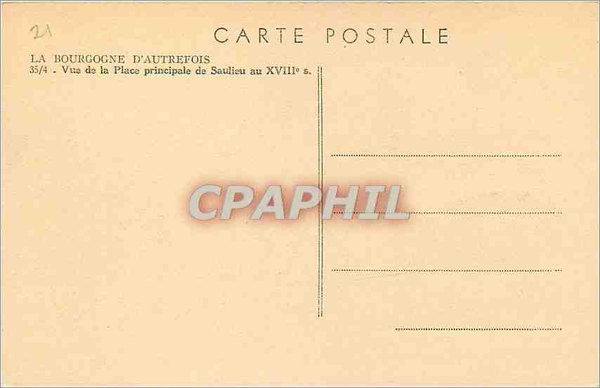 CPA vue de la ville de saulieu — Rückseite