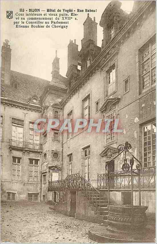 CPA DIJON -Hotel de Vogne-Rue Babeuf Cour interieure et vieux puits