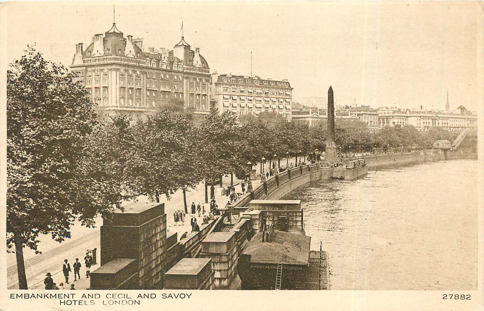 CPA EMBANKMENT AND CECIL AND SAVOY HOTELS LONDON