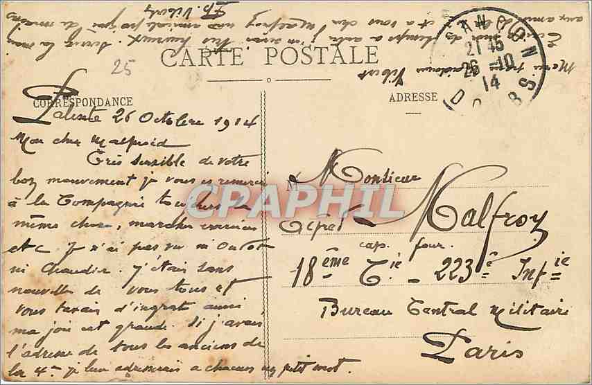 Historisches Besançon — Ansicht des Doubs von der Straßburger Pforte — M. Déposée — Rückseite