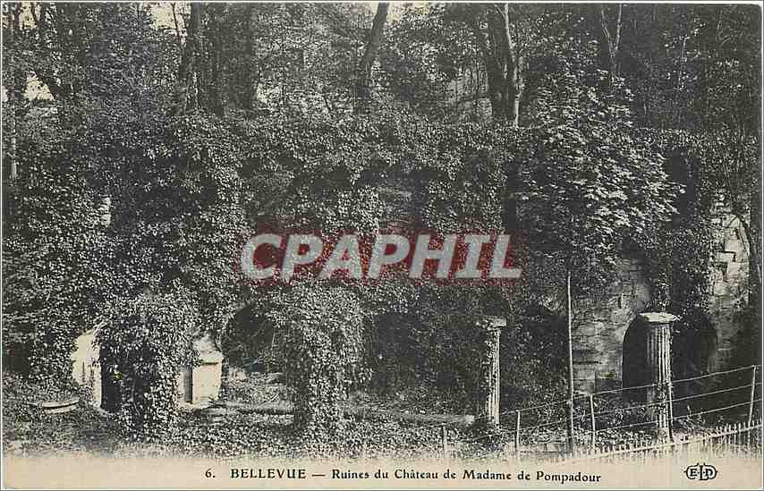 CPA BELLEVUE-Ruines du chateau de Madame de Pompadour