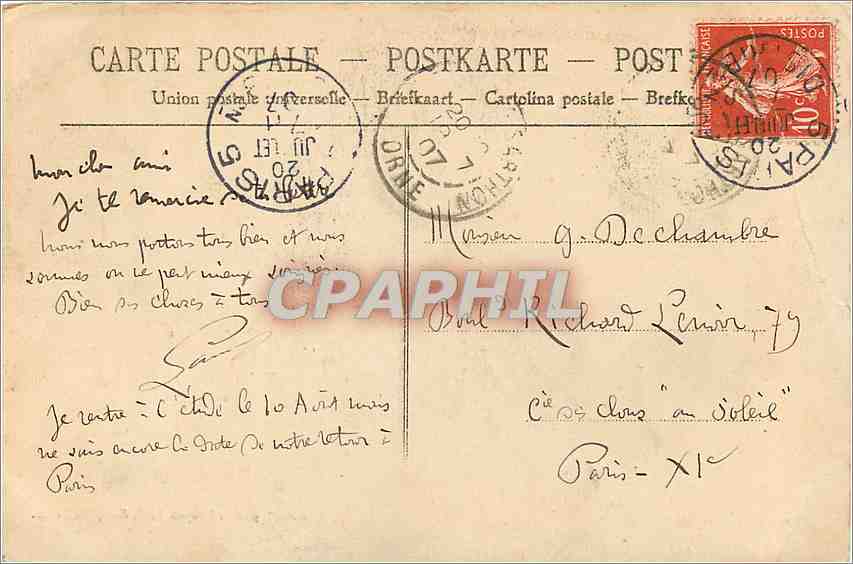 La Normandie — Château de Saint-Denis-sur-Sarthon — Brassart, phot. Pré-en-Pare — Achterkant
