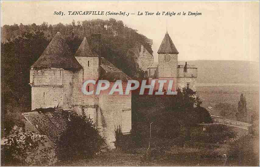 CPA tancarville (Seine.Inf-La Tour de l'Aigle et le Donjon