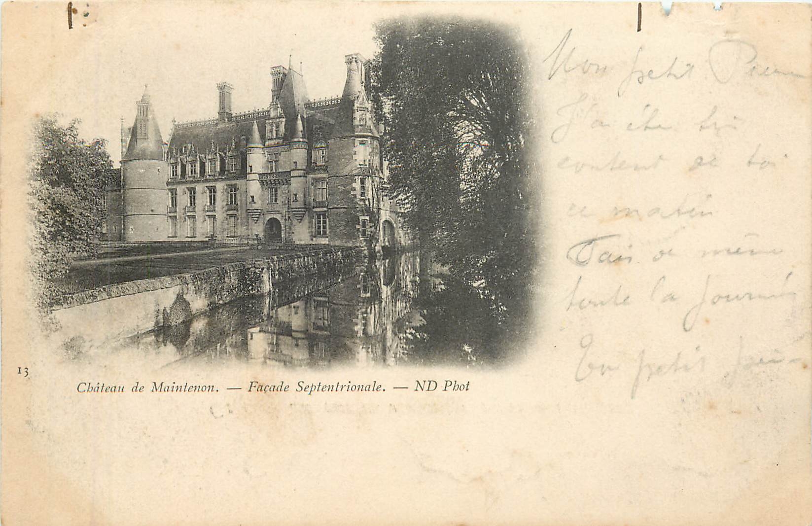 CPA MAINTENON (Eure et Loire)..Le Chateau   Façade septentrionale