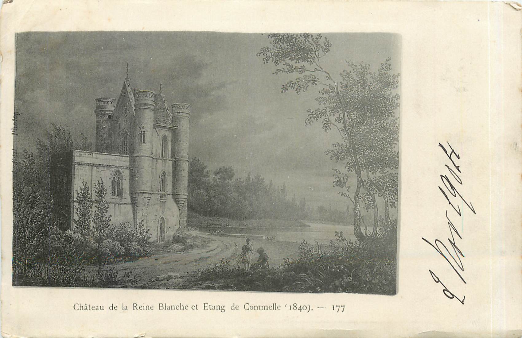 CPA Chateau de la Reine Blanche et Etang de Commelle