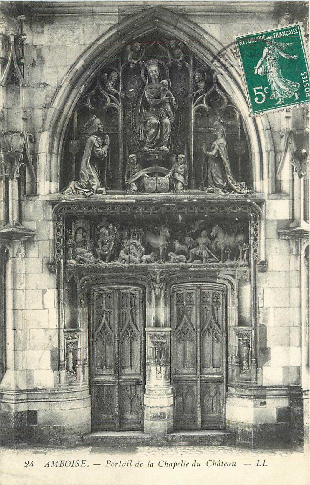 CPA AMBOISE-Portali de la chapelle du Chateau