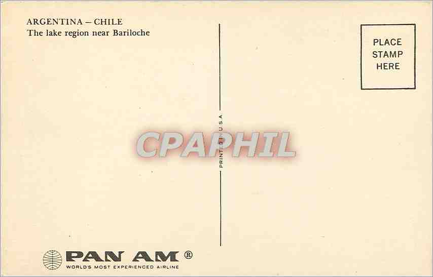CPA ARGENTINA-CHILE-The lke region near Bariloche — Back