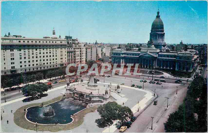 CPA ARGENTINA-South America is a continent of beutiful city plzas such as the plaza del Congreso in 