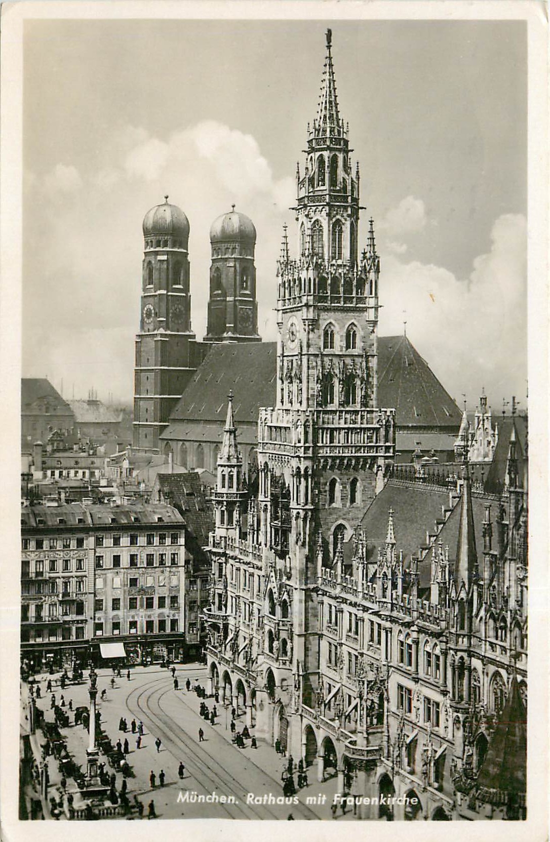 CPA Munchen rathaus mit Frauenkirche