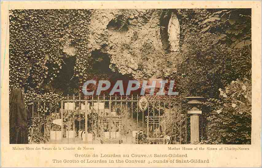 CPA Grotte de Lourdes au Covent Saint Gildard