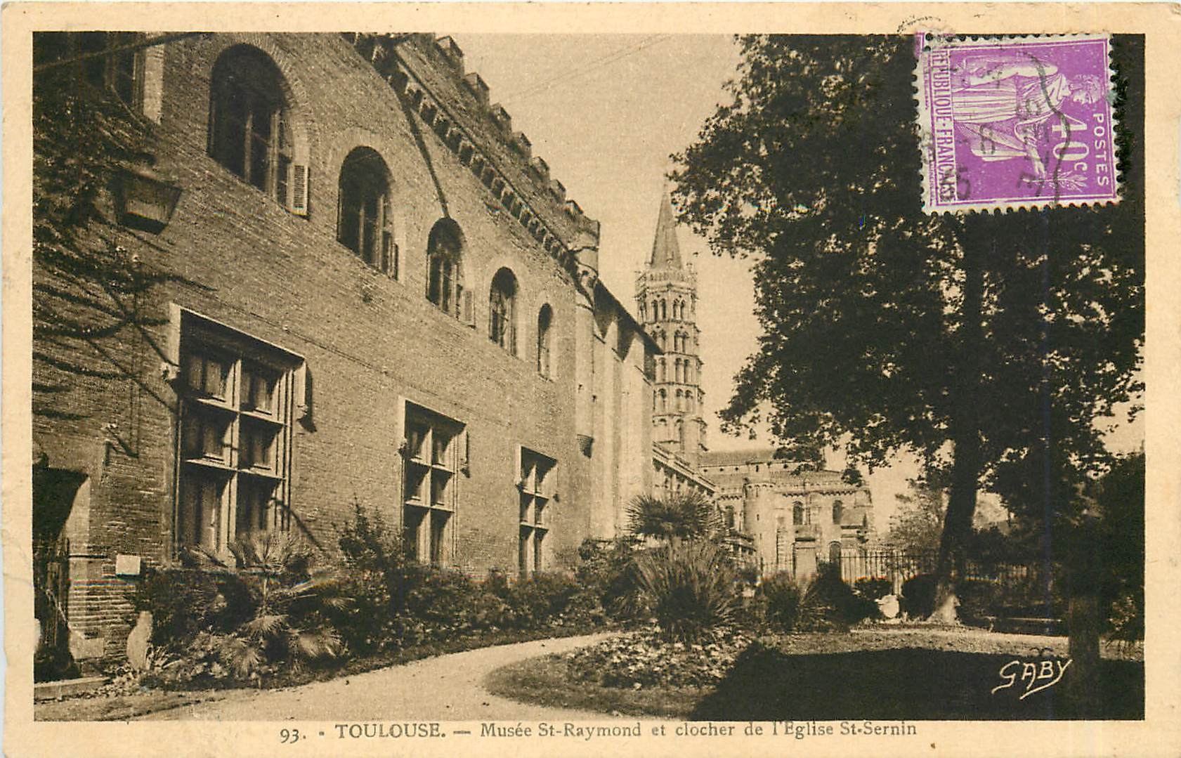 Toulouse — Musée Saint-Raymond et clocher de l'Église Saint-Sernin — Gaby, n°93