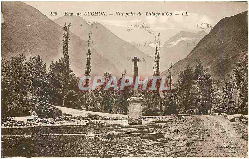 CPA Env de LUCHON-Vue pise du Village d'Oo
