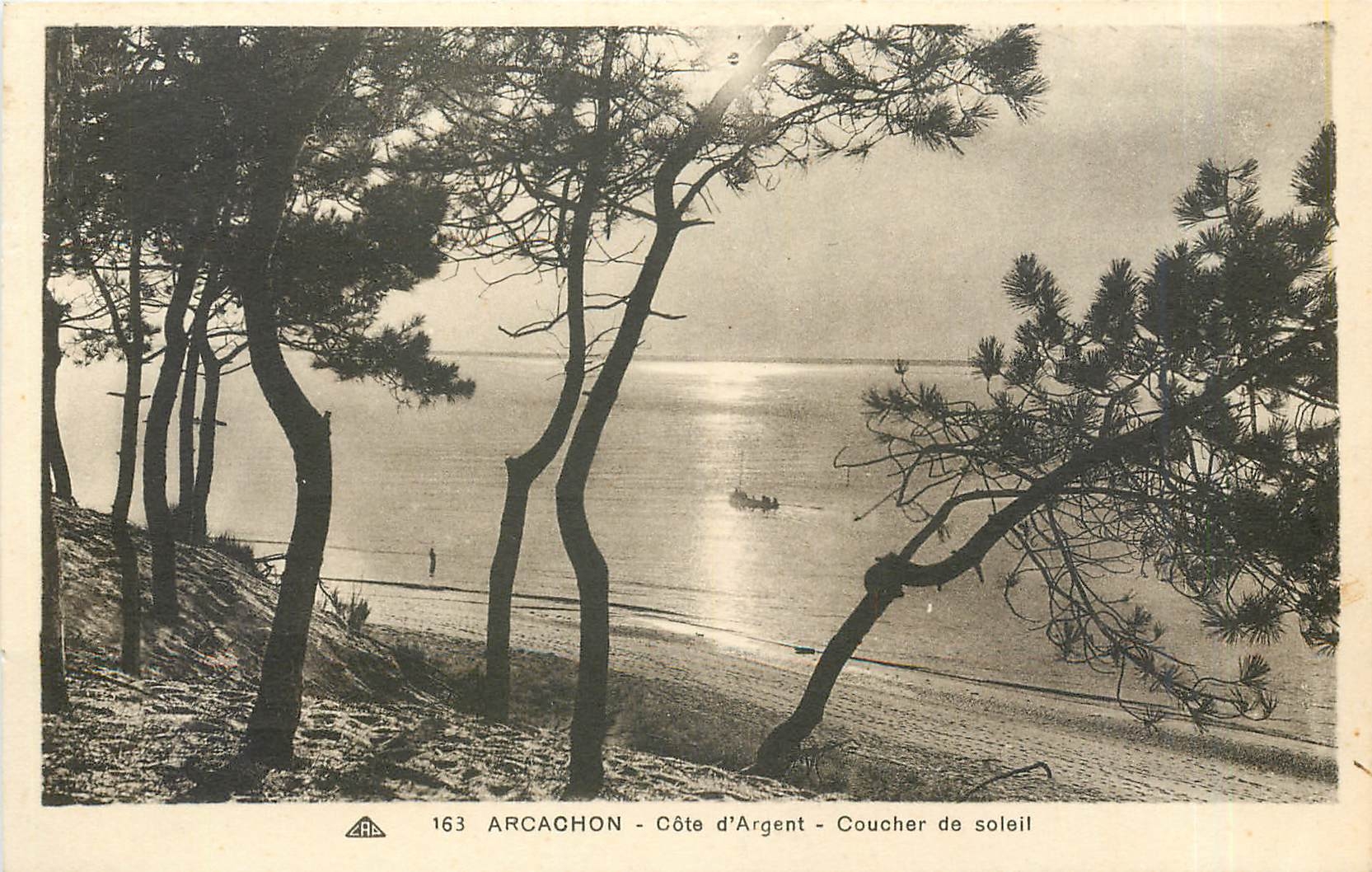 CPA ARCACHON-Cote d'Argent- Coucher de soleil
