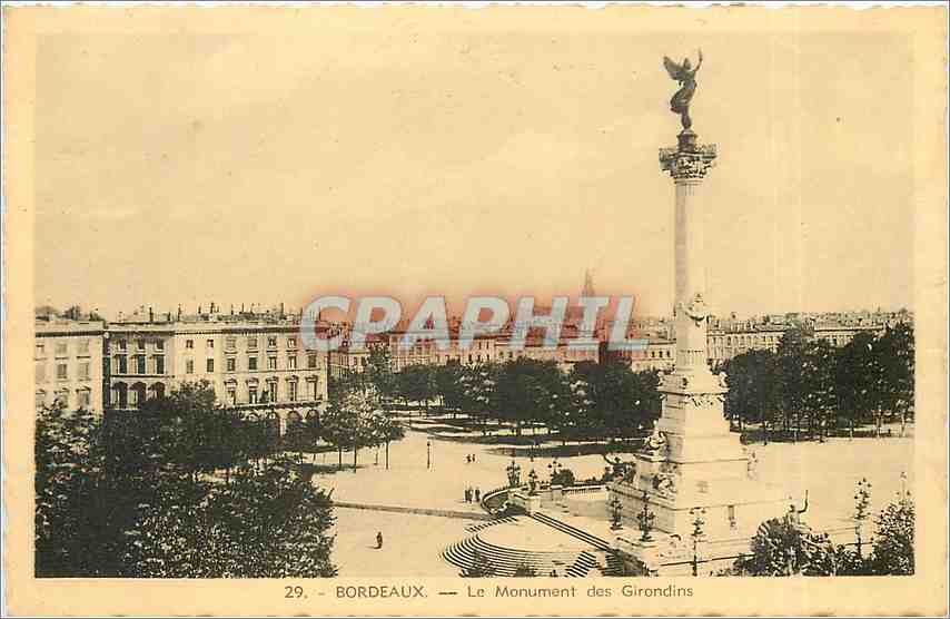 CPA BORDEAUX-Le Monument des Girondins