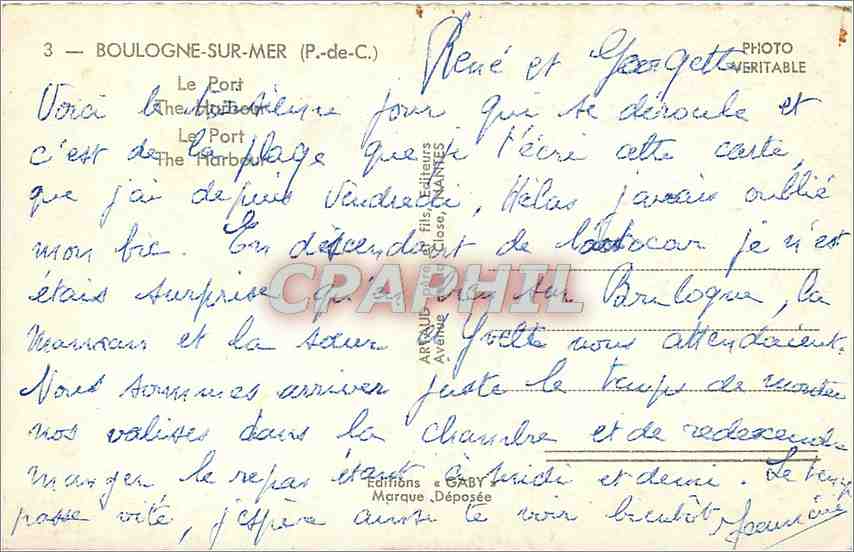 CPA BOULOGNE-SUR-MER(P.DEC) Bateau — Rückseite