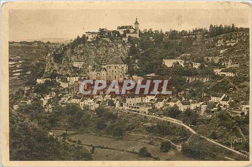 CPA ROCAMADOUR(LOT0 Vue generle (cote Est)