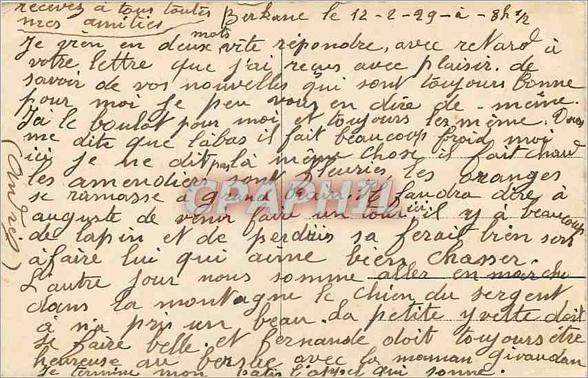 CPA La priere au desert Chameau — Rückseite