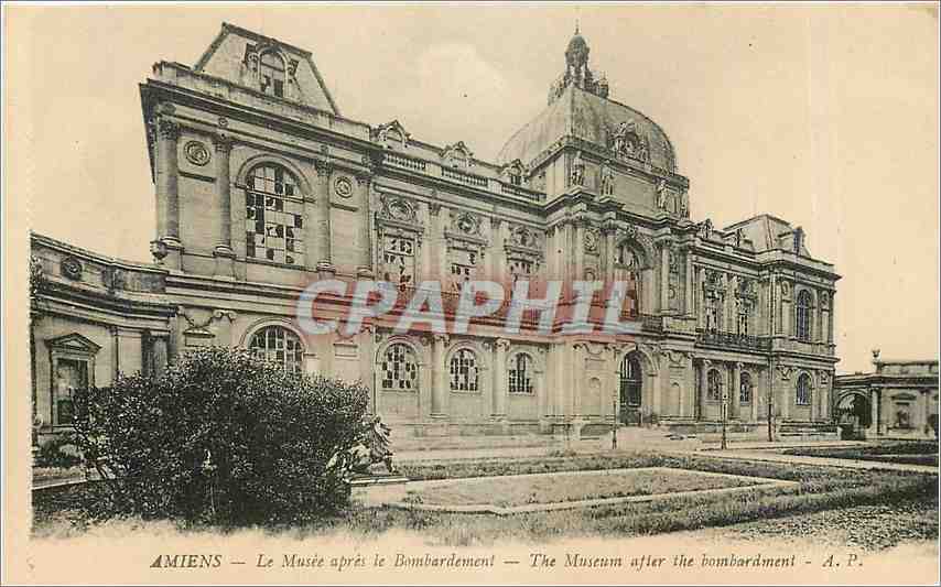 CPA AMIENS-Le Musee apres le Bonbardement