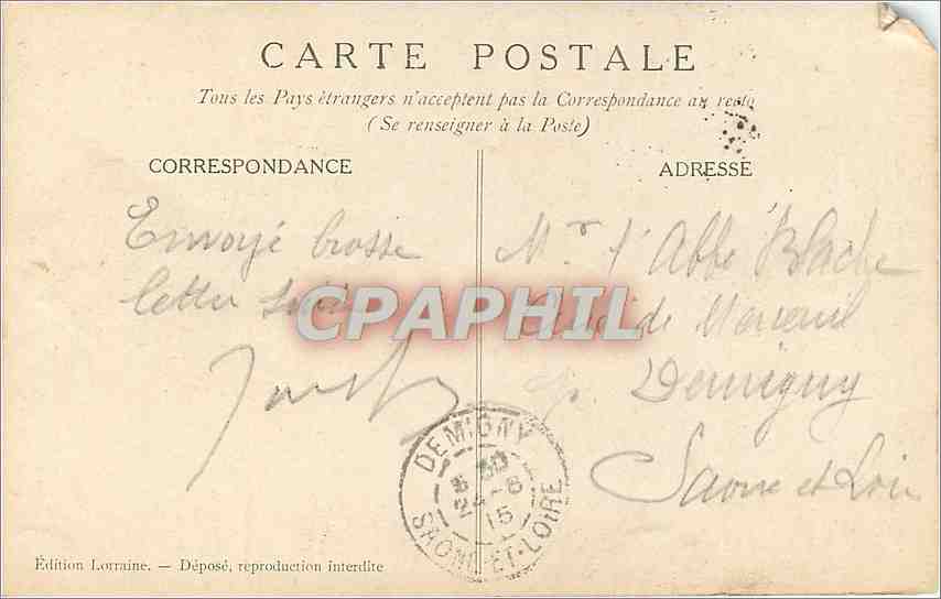 CPA LES MONSTRES DES CATHEDRALES Francois Joseph Gargouille — Rückseite