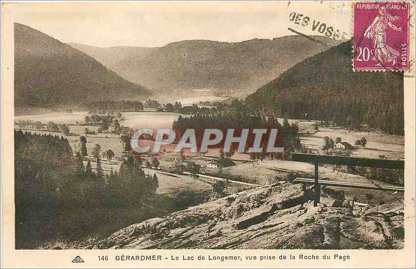 CPA GERARDMER-Le Lac de Longermer  vue prise de la Roche du Page