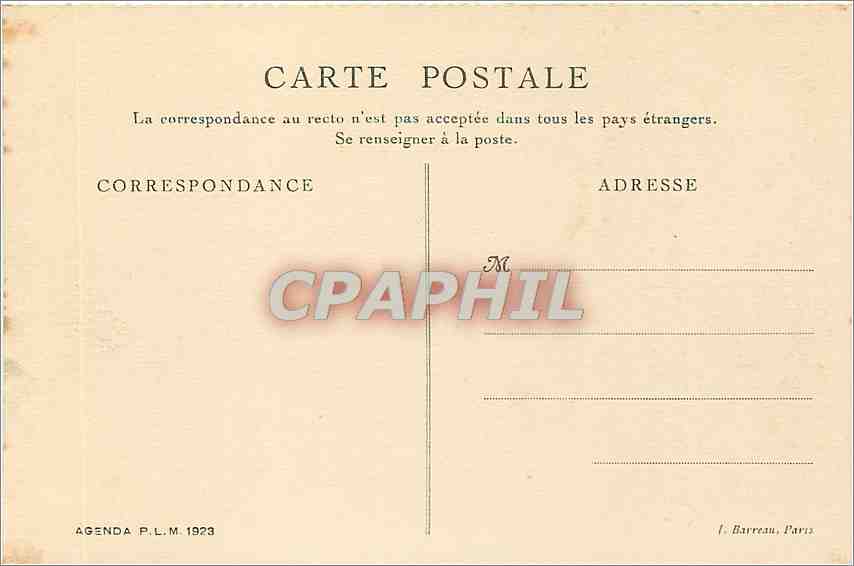 CPA COTE D'AZUR -LE CAP MARTIN — Verso