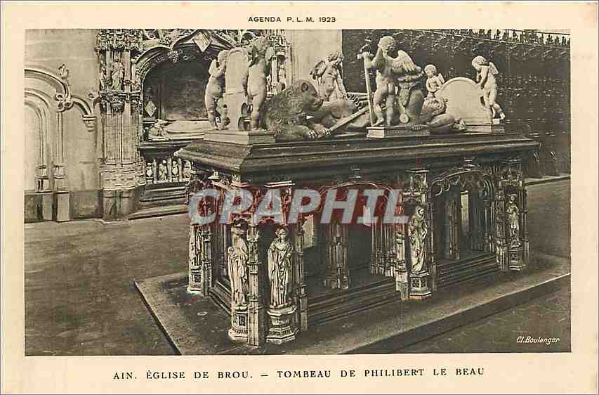 CPA EGLISE DE BROU-TOMBEAUA DE PHLIBERT LE BEAU