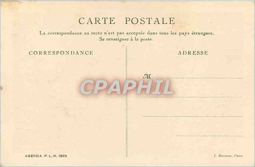 CPA ROUTE DE ST LAURENT A CHAMPIGNOLE SERVICE D'AUTO-CARS — Rückseite