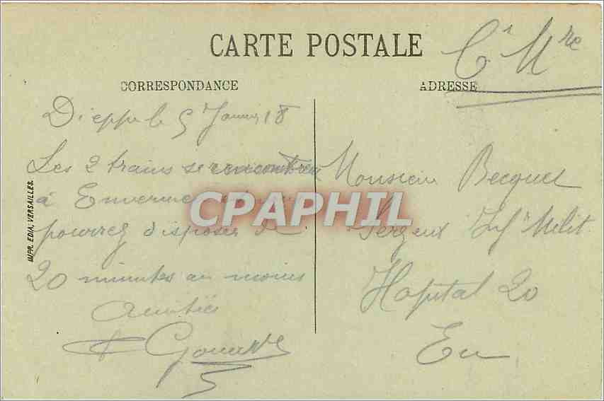 CPA DIEPPE-L'eglise Saint-Jacques — Verso