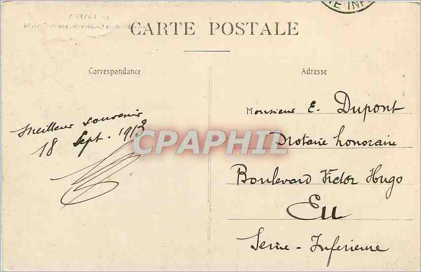 Bayeux — Ensemble de la Cathédrale, vue de l'Évêché — Call. R. D. n° 52 — Rückseite
