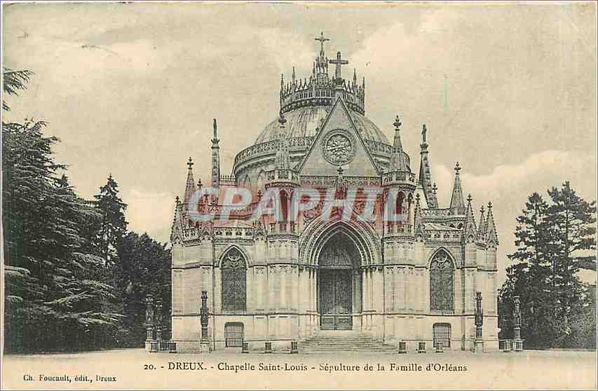 CPA DREUX-Chapelle Siant Louis Sepulture de la Famille d'Orleans