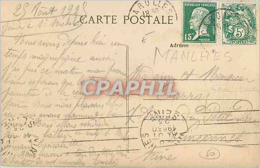CPA CAROLLES-Vallee des Peintres et pont du Crapaux — Rückseite