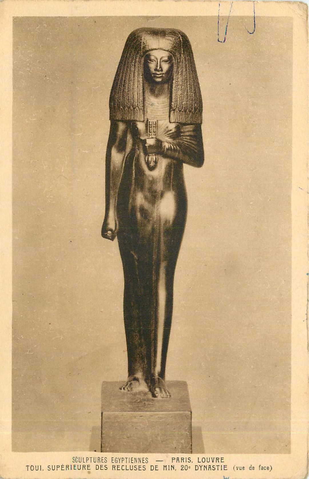 CPA paris-louvre-sculpture egyptiennes