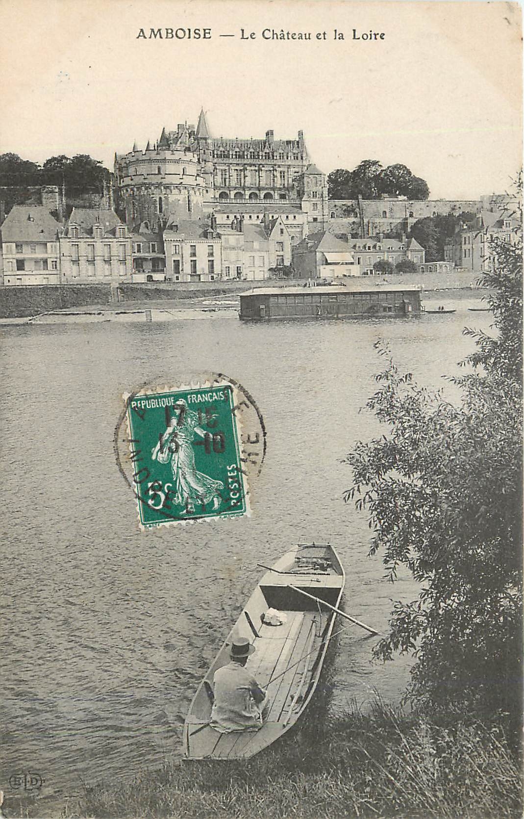 CPA AMBOISE-Le Chateau la Loire Peche Pecheur
