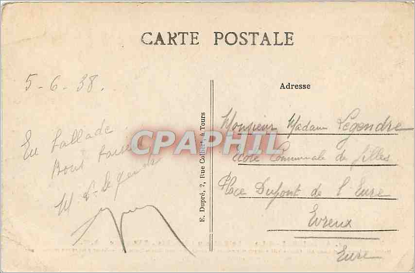 CPA AMBOISE(I et L)-Le Chateau )Mon Hist XV e s) A.P — Rückseite
