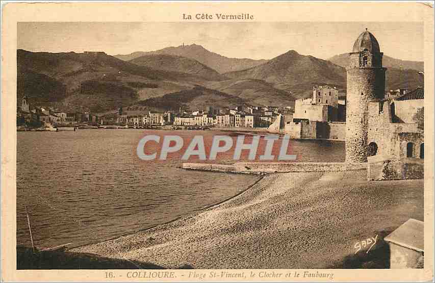 CPA COLLIOURE-Plage St vincent  Le Clicher et le faubourg
