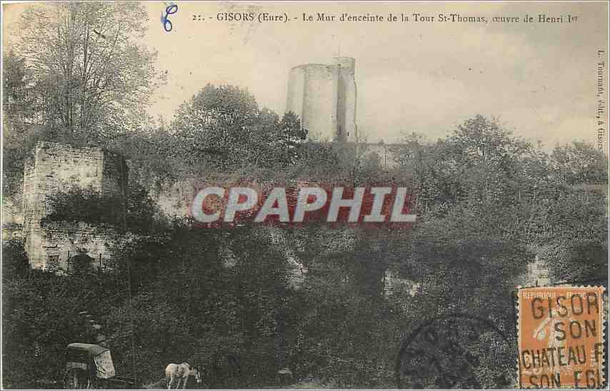 CPA GISORS(EURE)-Le muc d'enceinte de la Tour St Thomas  oeuvre de Henri Ier