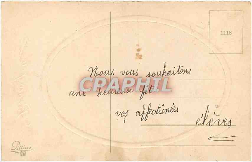 CPA VOEUX — Rückseite