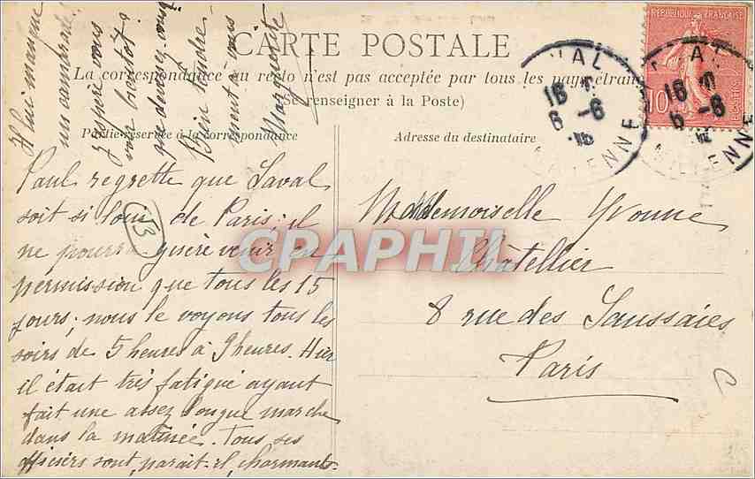 CPA LAVAL-Abside de l'Eglise d'Avesnieres — Rückseite