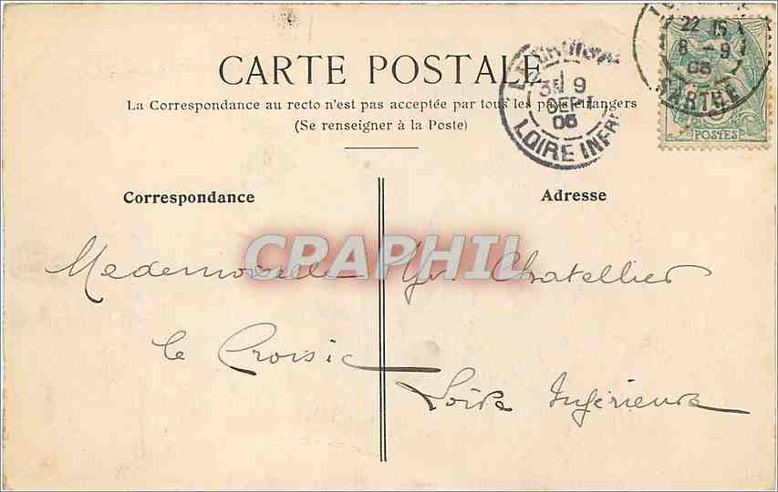 CPA LE MANS-Cathedrale — Verso