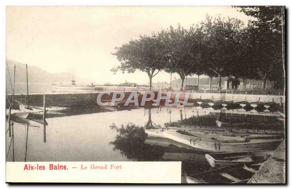 Aix les Bains - Le Grand Port - bateau - CPA 