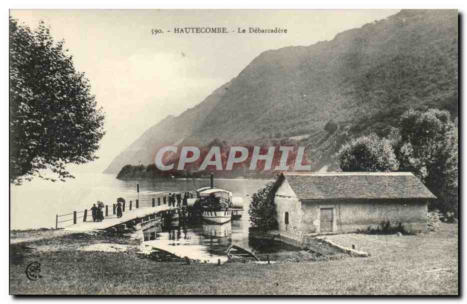 Hautecombe - Le Debarcadere - bateau - CPA 