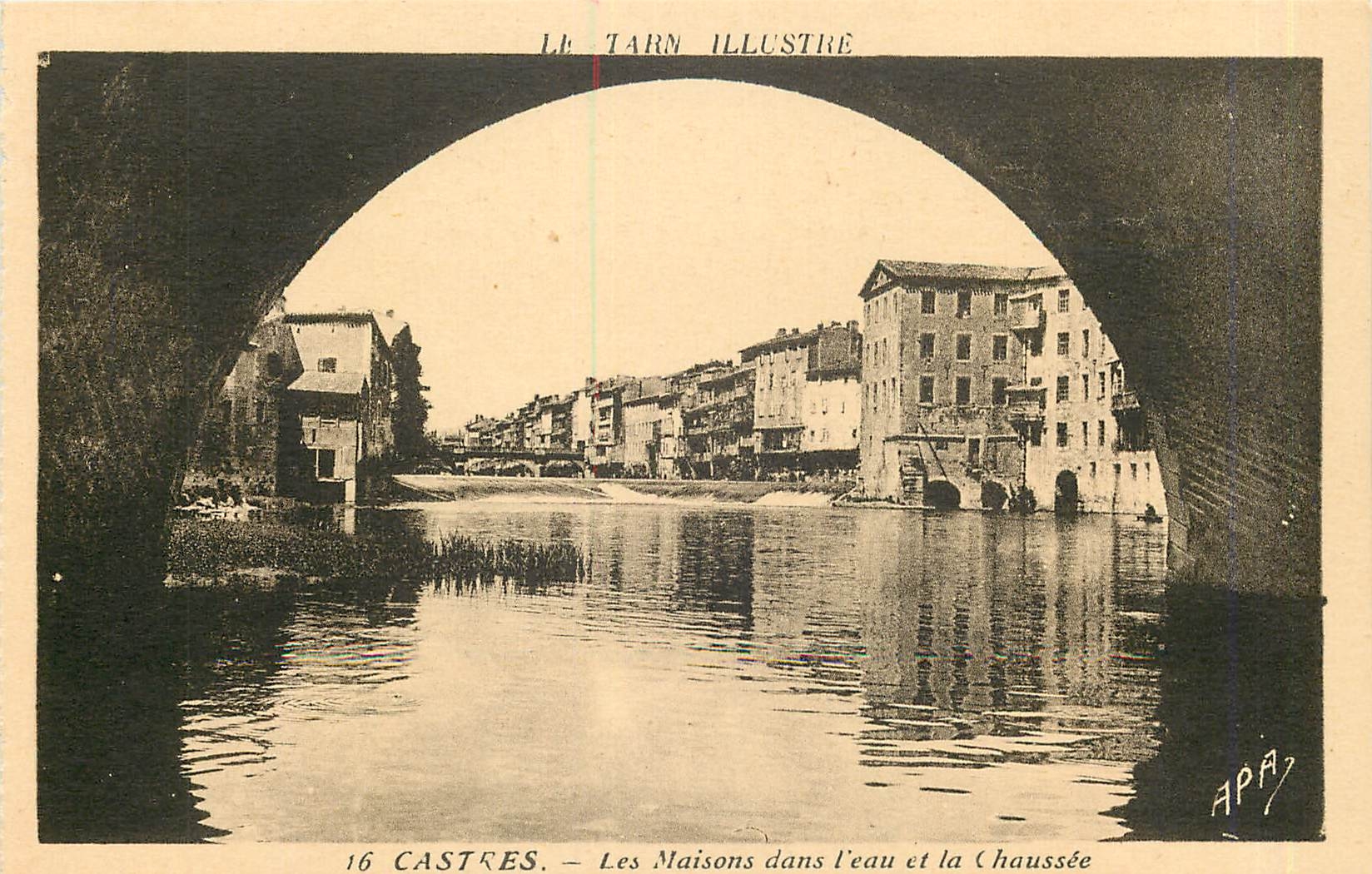 CPA CASTRES - Les Maisons dans l'eau et la Chaussée