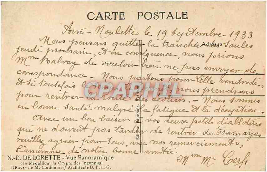 CPA N.-D. DELORETTE - Vue Panoramique — Verso