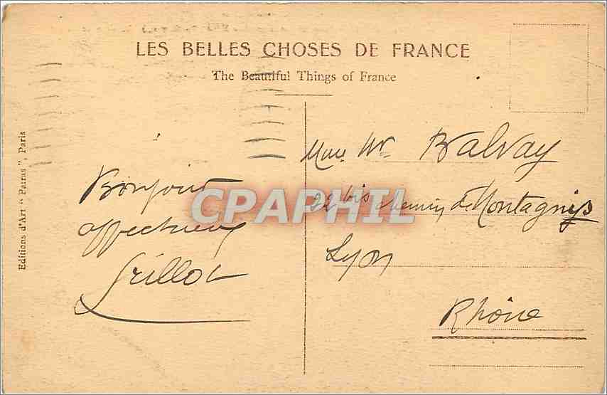 CPA PARIS - Palais du Louvre - Aile Nord — Rückseite